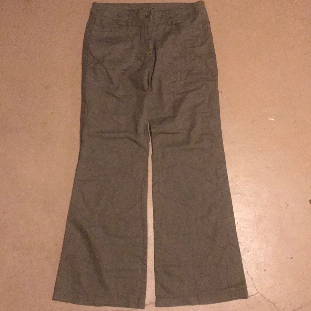 2 for $15/ H&M Brown linen wide leg pants - Picture 6 of 13
